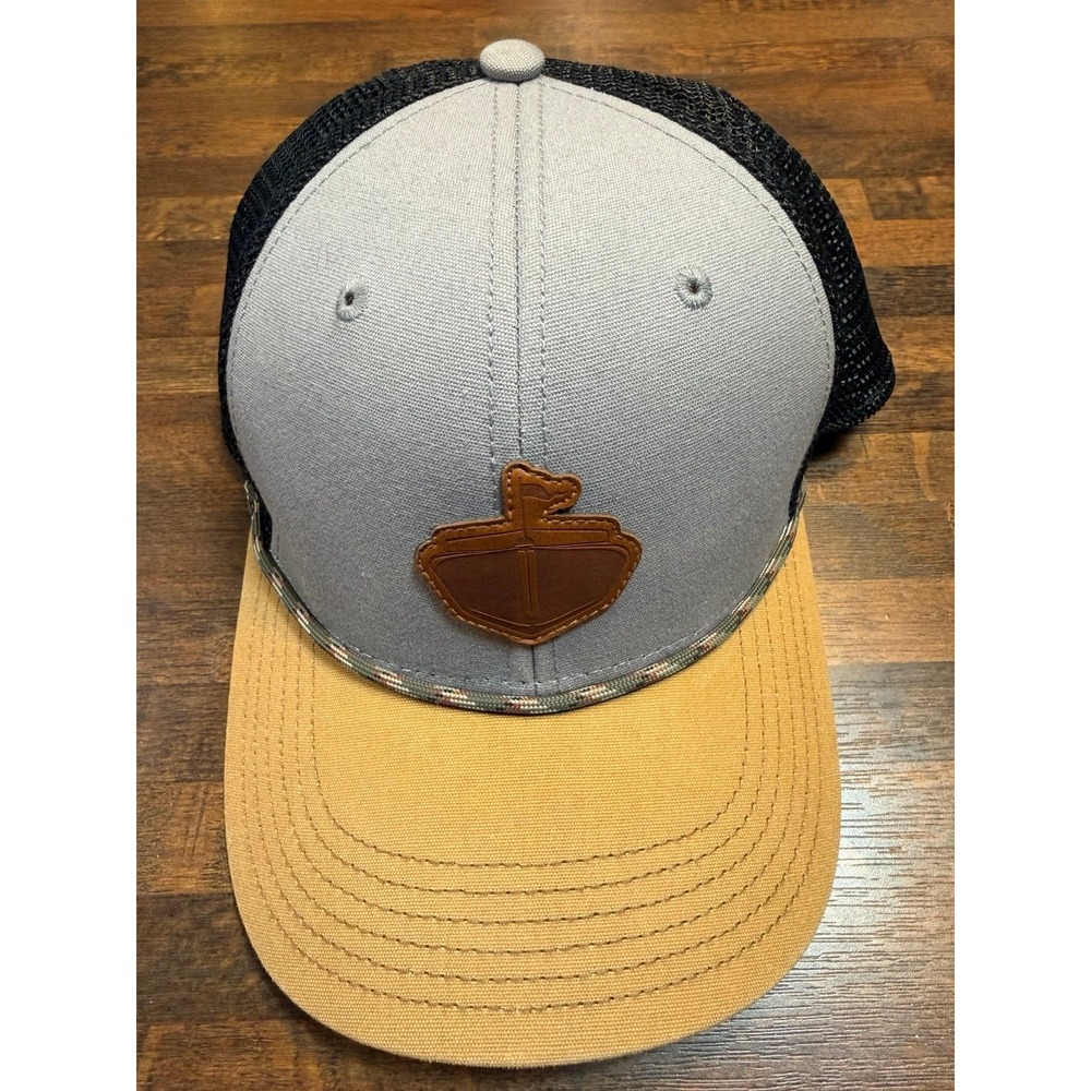 Legacy boating fishing trucker ball cap.  Adjustable mesh back
